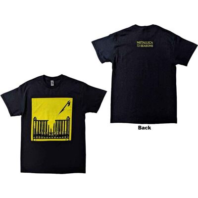 Metallica: Unisex T-Shirt/72 Seasons Burnt Crib (Black) (Back Print) (Large) Metallica: Unisex T-Shirt/72 Seasons Burnt Crib (Black) (Back Print) (Large)