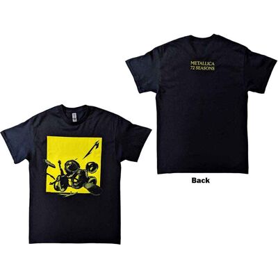 Metallica: Unisex T-Shirt/72 Seasons Broken/Burnt Drums (Black) (Back Print) (XX-Large) Metallica: Unisex T-Shirt/72 Seasons Broken/Burnt Drums (Black) (Back Print) (XX-Large)