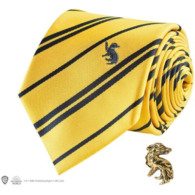 Harry Potter - Hufflepuff - Deluxe Tie with metal pin Harry Potter - Hufflepuff - Deluxe Tie with metal pin
