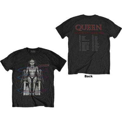 Queen: Unisex T-Shirt/European Tour 1984 (Black) (Back Print) (Medium) Queen: Unisex T-Shirt/European Tour 1984 (Black) (Back Print) (Medium)