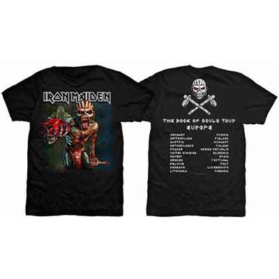 HeyRusty Iron Maiden Unisex Premium T-shirt - The Book Of Souls European Tour HeyRusty Iron Maiden Unisex Premium T-shirt - The Book Of Souls European Tour