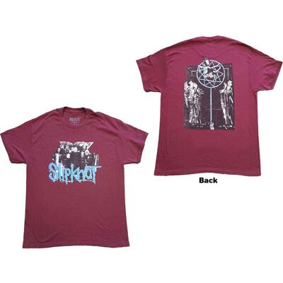 Slipknot: Unisex T-Shirt/Goat Logo Demon (Maroon Red) (Back Print) (Medium) Slipknot: Unisex T-Shirt/Goat Logo Demon (Maroon Red) (Back Print) (Medium)