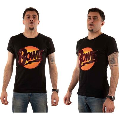 David Bowie: Unisex T-Shirt/Diamond Dogs Logo (Black) (Embellished) (Large) David Bowie: Unisex T-Shirt/Diamond Dogs Logo (Black) (Embellished) (Large)