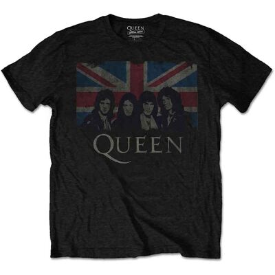 Queen: Unisex T-Shirt/Vintage Union Jack (Black) (X-Large) Queen: Unisex T-Shirt/Vintage Union Jack (Black) (X-Large)