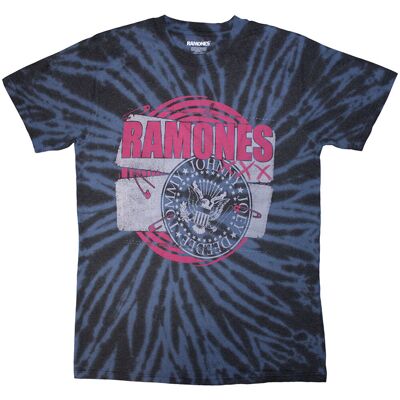 Ramones: Unisex T-Shirt/Punk Patch (Blue) (Wash Collection) (X-Large) Ramones: Unisex T-Shirt/Punk Patch (Blue) (Wash Collection) (X-Large)