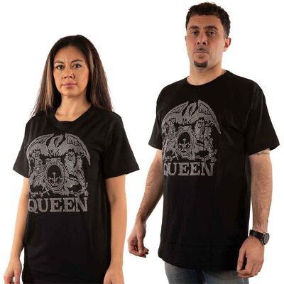 Queen: Unisex T-Shirt/Crest (Black) (Embellished) (X-Large) Queen: Unisex T-Shirt/Crest (Black) (Embellished) (X-Large)