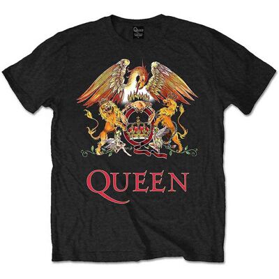 Queen: Unisex T-Shirt/Classic Crest (Black) (XXXX-Large) Queen: Unisex T-Shirt/Classic Crest (Black) (XXXX-Large)