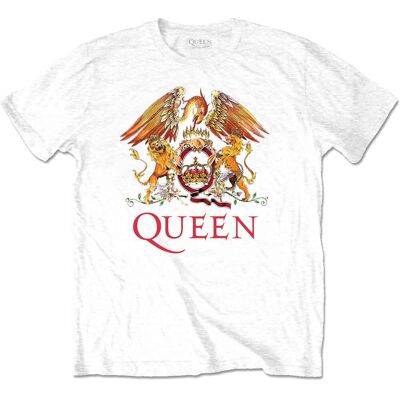 Queen: Unisex T-Shirt/Classic Crest (White) (XXXXX-Large) Queen: Unisex T-Shirt/Classic Crest (White) (XXXXX-Large)
