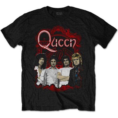 Queen: Unisex T-Shirt/Ornate Crest Photo (Black) (Small) Queen: Unisex T-Shirt/Ornate Crest Photo (Black) (Small)