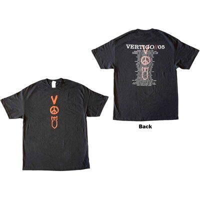 U2: Unisex T-Shirt/Vertigo Tour 2005 Symbols (Black) (Back Print & Ex-Tour) (X-Large) U2: Unisex T-Shirt/Vertigo Tour 2005 Symbols (Black) (Back Print & Ex-Tour) (X-Large)