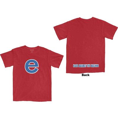 Rage Against The Machine: Unisex T-Shirt/Big E (Red) (Back Print) (X-Large) Rage Against The Machine: Unisex T-Shirt/Big E (Red) (Back Print) (X-Large)