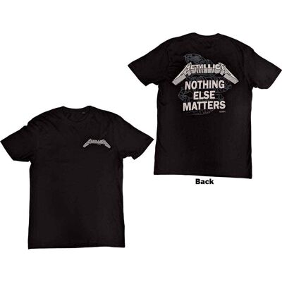 Metallica: Unisex T-Shirt/Nothing Else Matters (Black) (Back Print) (XX-Large) Metallica: Unisex T-Shirt/Nothing Else Matters (Black) (Back Print) (XX-Large)