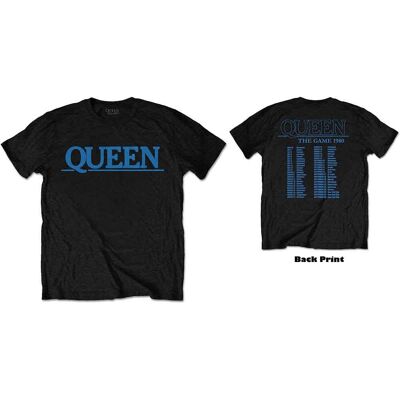 Queen: Unisex T-Shirt/The Game Tour (Black) (Back Print) (Small) Queen: Unisex T-Shirt/The Game Tour (Black) (Back Print) (Small)