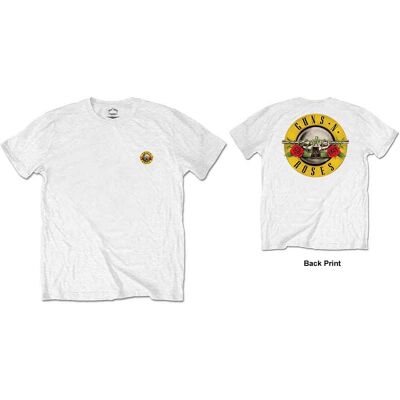 Guns N Roses: Guns N' Roses Unisex Retail Pack T-Shirt/Classic Logo (White) (Back Print) (X-Large) Guns N Roses: Guns N' Roses Unisex Retail Pack T-Shirt/Classic Logo (White) (Back Print) (X-Large)