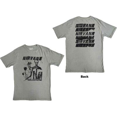 Nirvana: Unisex T-Shirt/Incesticide Stacked Logo (Green) (Back Print) (Large) Nirvana: Unisex T-Shirt/Incesticide Stacked Logo (Green) (Back Print) (Large)