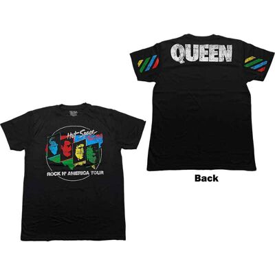 Queen: Unisex T-Shirt/Hot Space Tour '82 (Black) (Back Print) (Small) Queen: Unisex T-Shirt/Hot Space Tour '82 (Black) (Back Print) (Small)