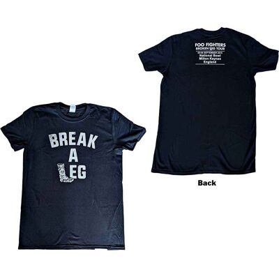 Foo Fighters: Unisex T-Shirt/Break A Leg Milton Keynes (Black) (Back Print & Ex-Tour) (Large) Foo Fighters: Unisex T-Shirt/Break A Leg Milton Keynes (Black) (Back Print & Ex-Tour) (Large)