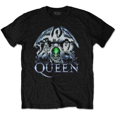 Queen: Unisex T-Shirt/Metal Crest (Black) (Small) Queen: Unisex T-Shirt/Metal Crest (Black) (Small)