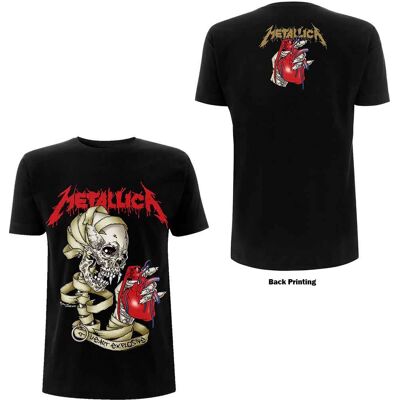 Metallica: Unisex T-Shirt/Heart Explosive (Black) (Back Print) (Small) Metallica: Unisex T-Shirt/Heart Explosive (Black) (Back Print) (Small)