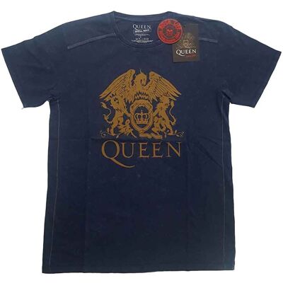 Queen: Unisex T-Shirt/Classic Crest (Navy Blue) (Wash Collection) (Large) Queen: Unisex T-Shirt/Classic Crest (Navy Blue) (Wash Collection) (Large)