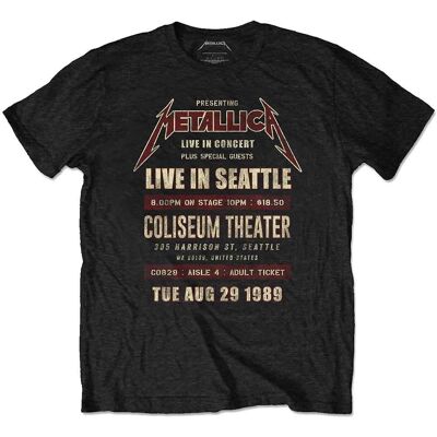 Metallica: Unisex T-Shirt/Seattle '89 (Black) (Large) Metallica: Unisex T-Shirt/Seattle '89 (Black) (Large)