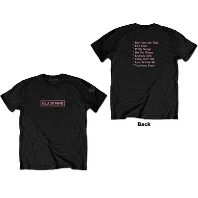 BlackPink: Unisex T-Shirt/The Album Track list (Black) (Back Print) (Medium) BlackPink: Unisex T-Shirt/The Album Track list (Black) (Back Print) (Medium)