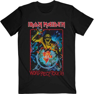 Iron Maiden: Unisex T-Shirt/World Piece Tour '84 V.1. (Black) (X-Large) Iron Maiden: Unisex T-Shirt/World Piece Tour '84 V.1. (Black) (X-Large)
