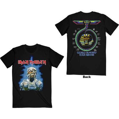 Iron Maiden: Unisex T-Shirt/World Slavery Tour '84 - '85 (Black) (Back Print) (XX-Large) Iron Maiden: Unisex T-Shirt/World Slavery Tour '84 - '85 (Black) (Back Print) (XX-Large)