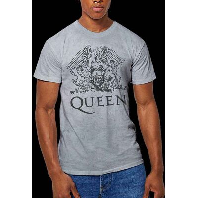 Queen: Unisex T-Shirt/Crest (Dip-Dye On White) (Wash Collection) (Large) Queen: Unisex T-Shirt/Crest (Dip-Dye On White) (Wash Collection) (Large)