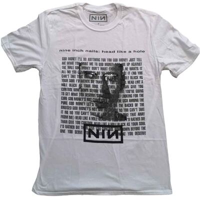Nine Inch Nails: Unisex T-Shirt/Head Like A Hole (White) (XX-Large) Nine Inch Nails: Unisex T-Shirt/Head Like A Hole (White) (XX-Large)
