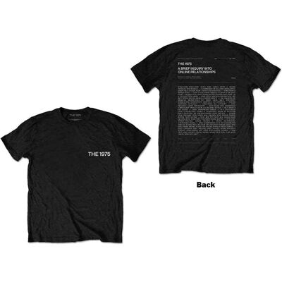 The 1975: Unisex T-Shirt/A Brief Inquiry (Black) (Back Print) (Medium) The 1975: Unisex T-Shirt/A Brief Inquiry (Black) (Back Print) (Medium)