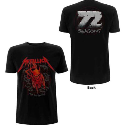 Metallica: Unisex T-Shirt/Skull Screaming Red 72 Seasons (Black) (Back Print) (Small) Metallica: Unisex T-Shirt/Skull Screaming Red 72 Seasons (Black) (Back Print) (Small)