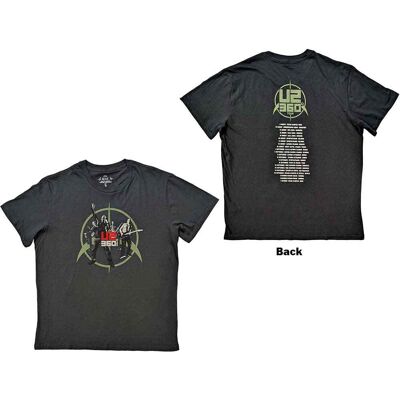 U2: Unisex T-Shirt/360 Degree Tour 2010 Band Photo (Grey) (Back Print & Ex-Tour) (X-Large) U2: Unisex T-Shirt/360 Degree Tour 2010 Band Photo (Grey) (Back Print & Ex-Tour) (X-Large)