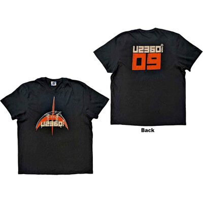 U2: Unisex T-Shirt/360 Degree Tour 2009 Orange Logo (Black) (Back Print & Ex-Tour) (XX-Large) U2: Unisex T-Shirt/360 Degree Tour 2009 Orange Logo (Black) (Back Print & Ex-Tour) (XX-Large)