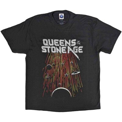 Queens Of The Stone Age: Unisex T-Shirt/Meteor Shower (Charcoal Grey) (Medium) Queens Of The Stone Age: Unisex T-Shirt/Meteor Shower (Charcoal Grey) (Medium)