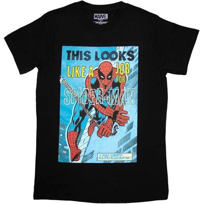 Marvel Comics: Unisex T-Shirt/Looks Like A Job For Spiderman (Black) (Medium) Marvel Comics: Unisex T-Shirt/Looks Like A Job For Spiderman (Black) (Medium)
