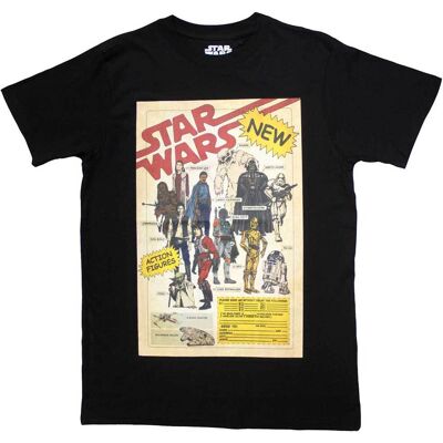 Star Wars: Unisex T-Shirt/Action Figures (Black) (X-Large) Star Wars: Unisex T-Shirt/Action Figures (Black) (X-Large)