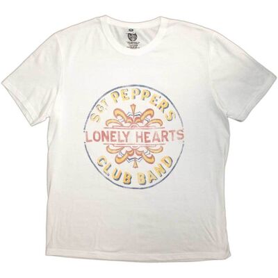 The Beatles - Painted Pepper - Vit - XXL - T-shirt The Beatles - Painted Pepper - Vit - XXL - T-shirt