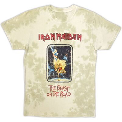 Iron Maiden: Unisex T-Shirt/Beast On The Road (Sand) (Wash Collection) (Medium) Iron Maiden: Unisex T-Shirt/Beast On The Road (Sand) (Wash Collection) (Medium)