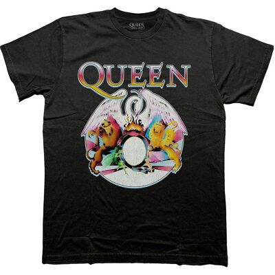 Queen: Unisex T-Shirt/Multi Colour Crest (Black) (XX-Large) Queen: Unisex T-Shirt/Multi Colour Crest (Black) (XX-Large)
