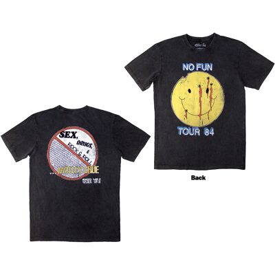 Mötley Crue: Unisex Stone Wash T-Shirt/No Fun Tour '84 (Charcoal Grey) (Back Print) (XX-Large) Mötley Crue: Unisex Stone Wash T-Shirt/No Fun Tour '84 (Charcoal Grey) (Back Print) (XX-Large)