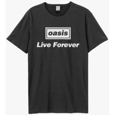 Oasis: Live Forever Title Amplified Vintage Charcoal x Large t Shirt Oasis: Live Forever Title Amplified Vintage Charcoal x Large t Shirt