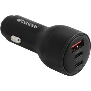 Champion: Billaddare 130W 3-port QC/PD Svart Champion: Billaddare 130W 3-port QC/PD Svart