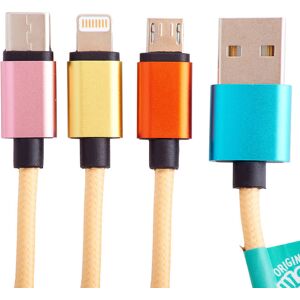 SQUISHMALLOWS Chargercable 1.2m Leo 3in1 USB-C/Micro/Lightning SQUISHMALLOWS Chargercable 1.2m Leo 3in1 USB-C/Micro/Lightning