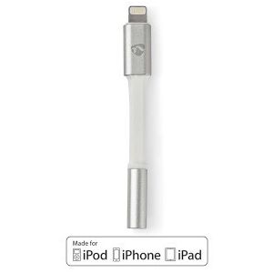 Nedis Lightning Adapter Apple Lightning, 8-stifts 3.5 mm Hona Guldplaterad 0.15 m Rund Aluminium Kartong med täckt fönster Nedis Lightning Adapter Apple Lightning, 8-stifts 3.5 mm Hona Guldplaterad 0.15 m Rund Aluminium Kartong med täckt fönster