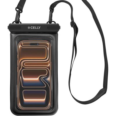 Celly: Vattentät Flytande bag IPX8 max 7,2" Splashbag Svart Celly: Vattentät Flytande bag IPX8 max 7,2" Splashbag Svart