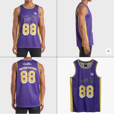 Amplified Cypress Hill: Purple Basketball Jersey Small Amplified Cypress Hill: Purple Basketball Jersey Small
