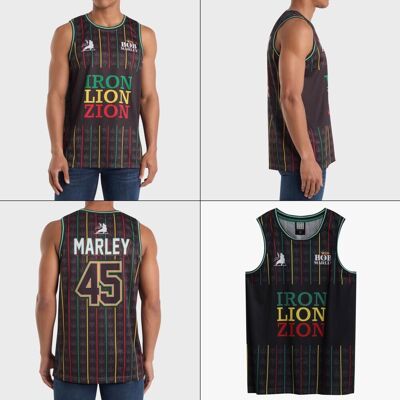 Amplified Bob Marley: Iron Lion Zion Black Basketball Jersey Xxx Large Amplified Bob Marley: Iron Lion Zion Black Basketball Jersey Xxx Large