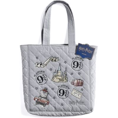 Harry Potter: Platform 9 3/4 Embroidered Velvet Tote Bag Harry Potter: Platform 9 3/4 Embroidered Velvet Tote Bag