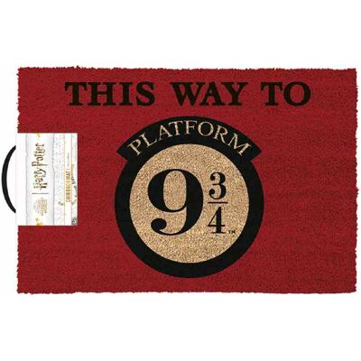 Harry Potter Kokosfiber Rengöringsmatta - Plattform 9 3/4 - Svart - 40x60cm Harry Potter Kokosfiber Rengöringsmatta - Plattform 9 3/4 - Svart - 40x60cm